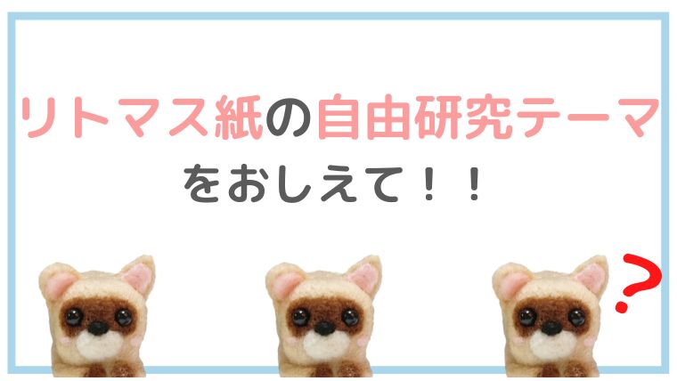 質問の回答 中学生向きリトマス紙の自由研究テーマをおしえて 自由研究lab ラボ